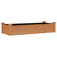 vidaXL Hochbeet mit Einsatz Braun 120x45x25 cm Massivholz Tanne