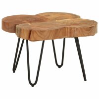 vidaXL Couchtisch 36 cm 4 St&auml;mme Massivholz Akazie