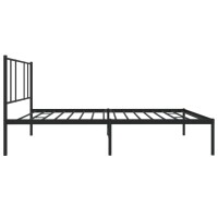 vidaXL Bettgestell mit Kopfteil Metall Schwarz 100x190 cm