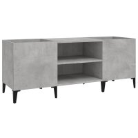 vidaXL Plattenschrank Betongrau 121x38x48 cm Holzwerkstoff