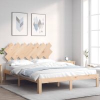 vidaXL Massivholzbett mit Kopfteil 5FT King Size