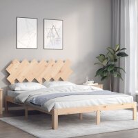 vidaXL Massivholzbett mit Kopfteil 5FT King Size