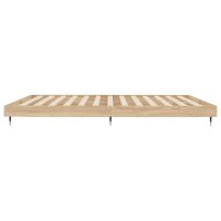 vidaXL Bettgestell Sonoma-Eiche 150x200 cm Holzwerkstoff