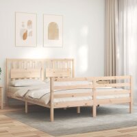 vidaXL Massivholzbett mit Kopfteil 5FT King Size