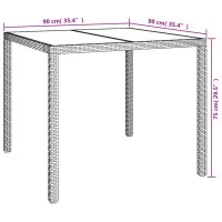 vidaXL 5-tlg. Garten-Essgruppe mit Kissen Braun Poly Rattan