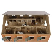 Kids Globe Bauernhof Pferdestall mit 7 Boxen 1:24 610595