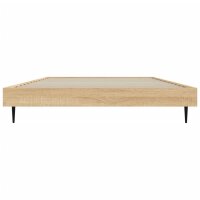 vidaXL Bettgestell Sonoma-Eiche 100x200 cm Holzwerkstoff