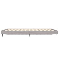 vidaXL Bettgestell Grau Sonoma 135x190 cm Holzwerkstoff