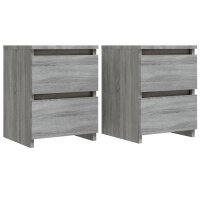 vidaXL Nachttische 2 Stk. Grau Sonoma 30&times;30&times;40 cm Holzwerkstoff