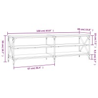 vidaXL TV-Schrank Schwarz 160x40x50 cm Holzwerkstoff