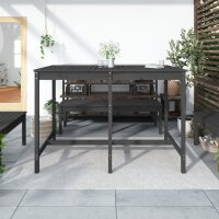 vidaXL Gartentisch Grau 159,5x82,5x110 cm Massivholz Kiefer