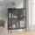 vidaXL Sideboard Schwarz 75x35x105 cm Glas und Stahl