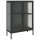 vidaXL Sideboard Schwarz 75x35x105 cm Glas und Stahl