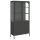 vidaXL Highboard Schwarz 90x40x180 cm Glas und Stahl