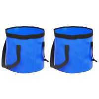 vidaXL Falteimer 2 Stk. Blau 30 L PVC