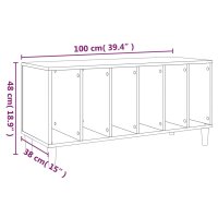 vidaXL Plattenschrank Wei&szlig; 100x38x48 cm Holzwerkstoff