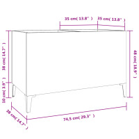 vidaXL Plattenschrank Wei&szlig; 74,5x38x48 cm Holzwerkstoff