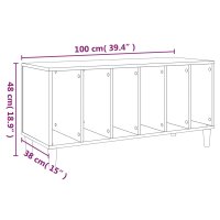 vidaXL Plattenschrank Braun Eichen-Optik 100x38x48 cm Holzwerkstoff