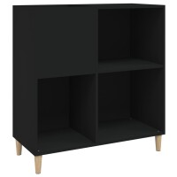 vidaXL Plattenschrank Schwarz 84,5x38x89 cm Holzwerkstoff