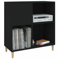 vidaXL Plattenschrank Schwarz 84,5x38x89 cm Holzwerkstoff