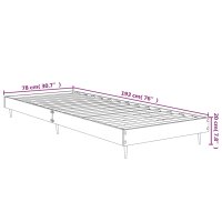 vidaXL Bettgestell R&auml;uchereiche 75x190 cm Holzwerkstoff