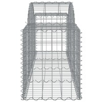 vidaXL Gabionen mit Hochbogen 30 Stk. 200x50x60/80 cm Verzinktes Eisen