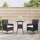 vidaXL 3-tlg. Garten-Bistro-Set mit Kissen Schwarz Poly Rattan