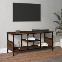 vidaXL TV-Schrank Braun Eichen-Optik 100x35x45cm Holzwerkstoff &amp; Eisen