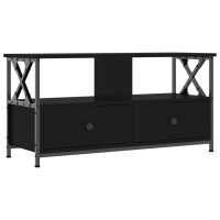 vidaXL TV-Schrank Schwarz 90x33x45 cm Holzwerkstoff &amp; Eisen