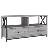 vidaXL TV-Schrank Grau Sonoma 90x33x45 cm Holzwerkstoff &amp; Eisen