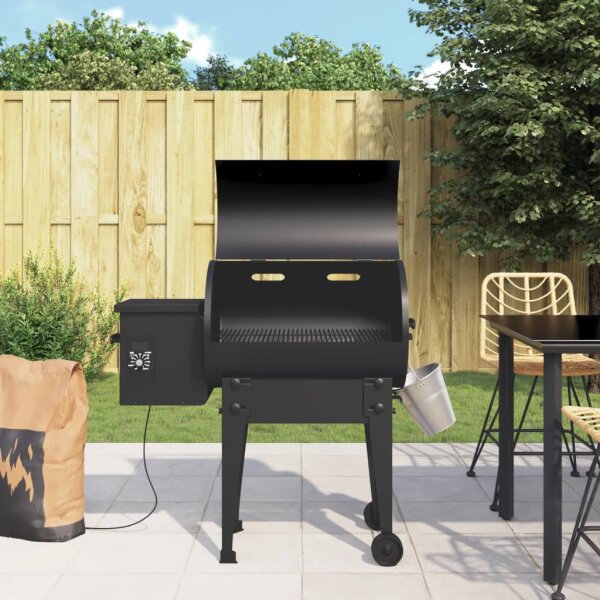 vidaXL Pelletgrill Schwarz 94 cm Eisen