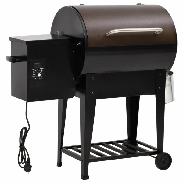 vidaXL Pelletgrill mit Ablage Schwarz 94 cm Eisen