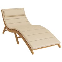 vidaXL Sonnenliegen-Auflage Beige 180x60x3 cm Oxford-Gewebe