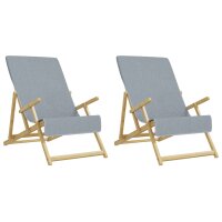 vidaXL Strandt&uuml;cher 2 Stk. Grau 60x135 cm Stoff 400 GSM