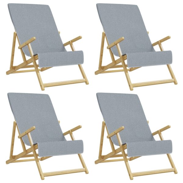 vidaXL Strandt&uuml;cher 4 Stk. Grau 60x135 cm Stoff 400 GSM