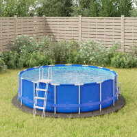 vidaXL Pool-Bodentuch Hellgrau Ø366 cm Polyester...