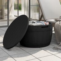 vidaXL 3-in-1 Gartenbox Schwarz Polypropylen