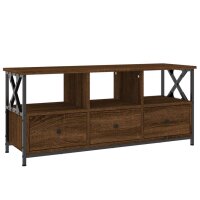 vidaXL TV-Schrank Braun Eichen-Optik 102x33x45cm Holzwerkstoff &amp; Eisen