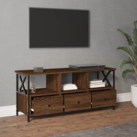 vidaXL TV-Schrank Braun Eichen-Optik 102x33x45cm Holzwerkstoff &amp; Eisen