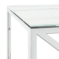 vidaXL Couchtisch 110x45x45 cm Edelstahl und Glas