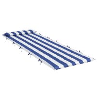 vidaXL Sonnenliegen-Auflage Blau&amp;Wei&szlig; Gestreift 180x60x3 Oxford-Gewebe