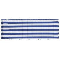 vidaXL Sonnenliegen-Auflage Blau&amp;Wei&szlig; Gestreift 180x60x3 Oxford-Gewebe