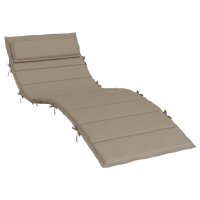 vidaXL Sonnenliegen-Auflage Taupe 180x60x3 cm Oxford-Gewebe