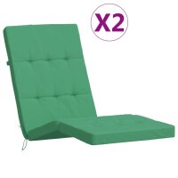 vidaXL Liegestuhl-Auflagen 2 Stk. Grün Oxford-Gewebe