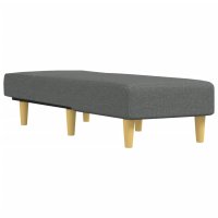 vidaXL Chaiselongue Dunkelgrau Stoff
