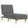 vidaXL Chaiselongue Dunkelgrau Stoff