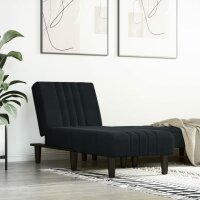 vidaXL Chaiselongue Schwarz Samt