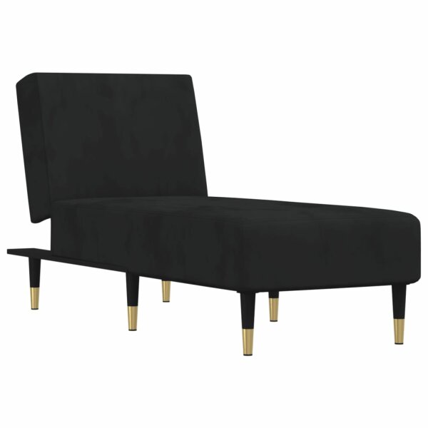 vidaXL Chaiselongue Schwarz Samt