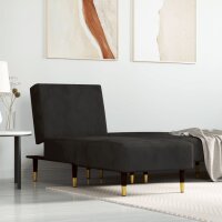 vidaXL Chaiselongue Schwarz Samt