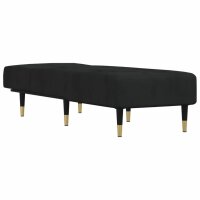 vidaXL Chaiselongue Schwarz Samt